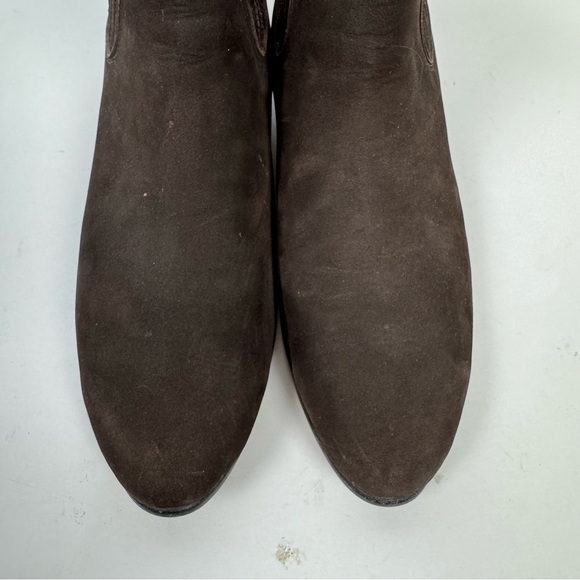 El Potrillo Brown Leather Suede Chelsea Ankle Boots Western Rodeo Country - Picture 3 of 8